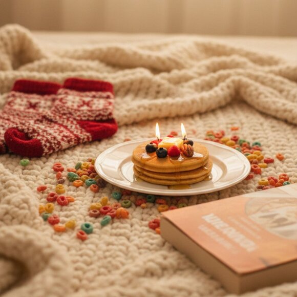 Cafe Delights Pumpkin Spice Pancake Scented Soy Wax Candle - Picture 8 of 11